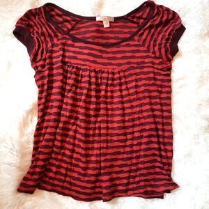 Anthropologie LUX Peasant Top Striped
